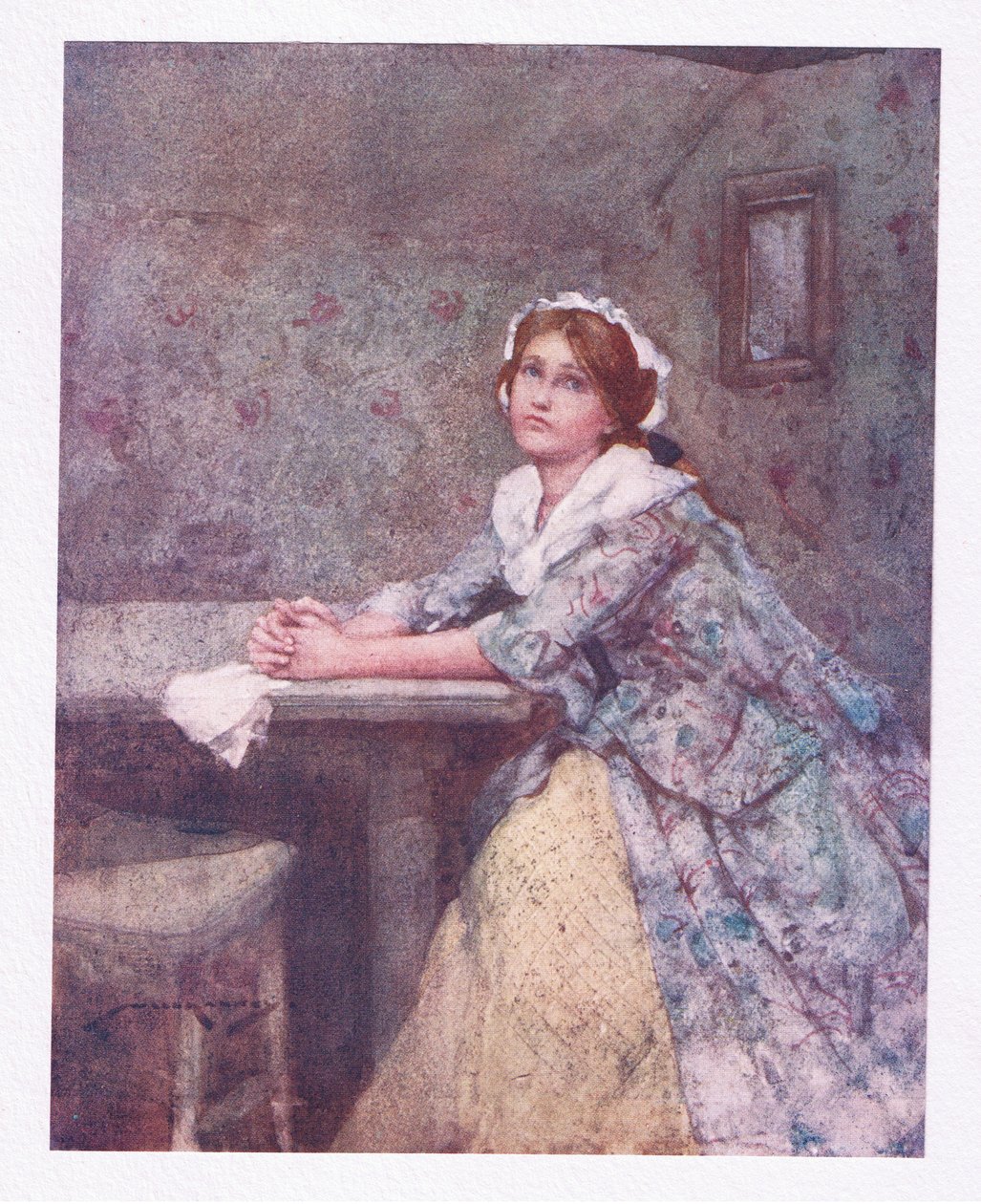 A sua adorável filha, mais bonita nas suas lágrimas (cor litho) de William Lee Hankey