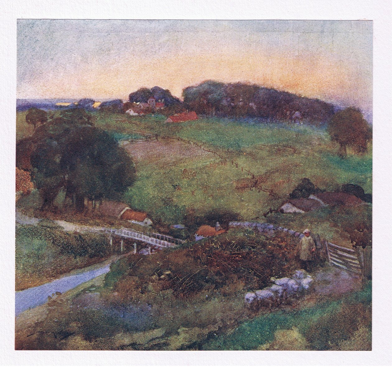 Se, até aos limites de alguns vulgares, se desgarrar, conduz o seu rebanho para apanhar a lâmina escassa (cor litho) de William Lee Hankey