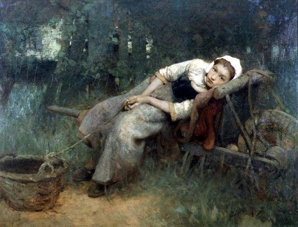 Nos Silent Woody Places by the Home that Gave me Birth, c.1906 (óleo sobre tela) de William Lee Hankey