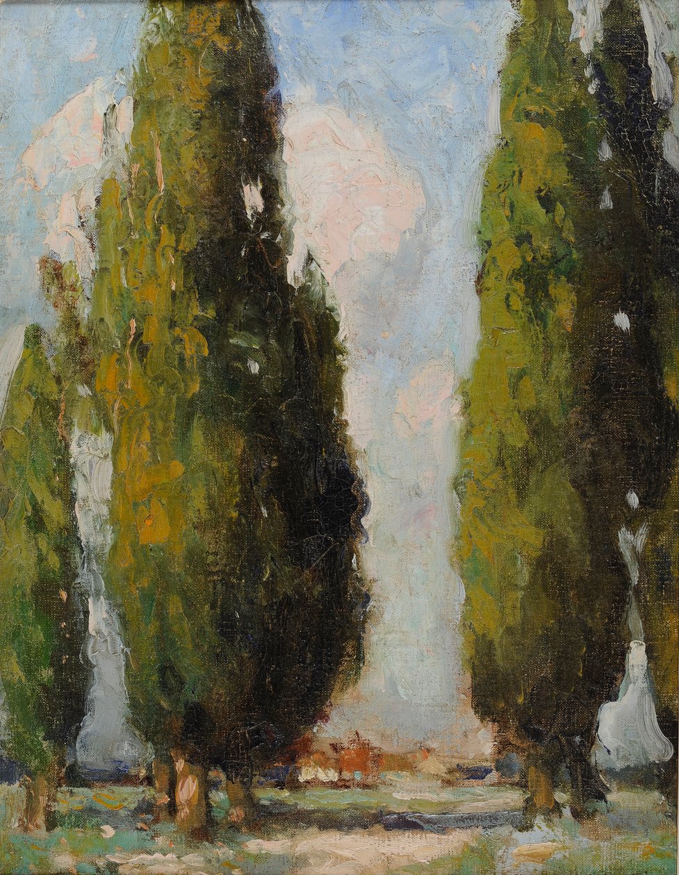 Choupos da Lombardia (óleo sobre tela) de William Lee Hankey