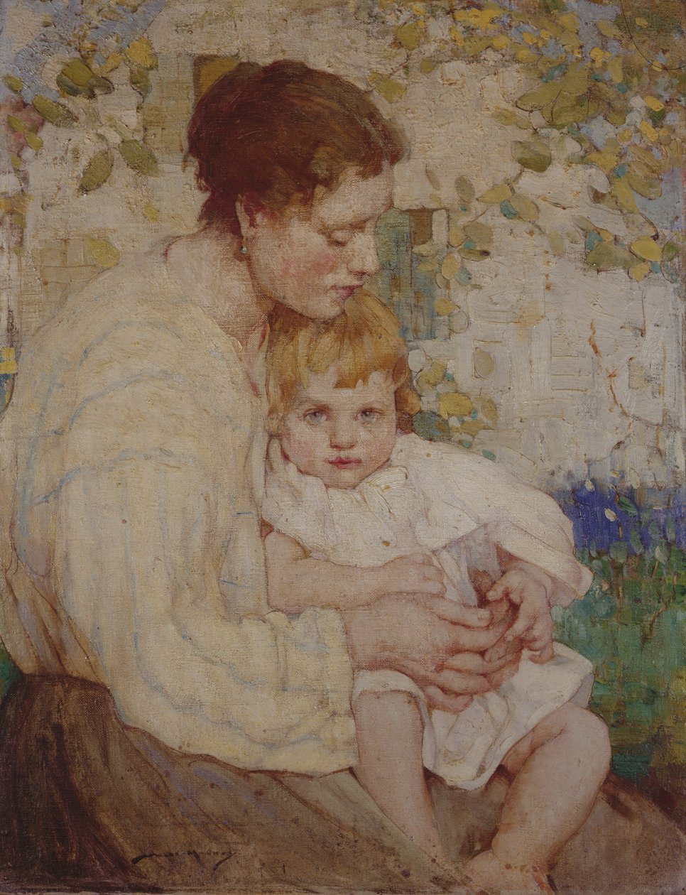 Mãe e Filho (óleo sobre tela) de William Lee Hankey