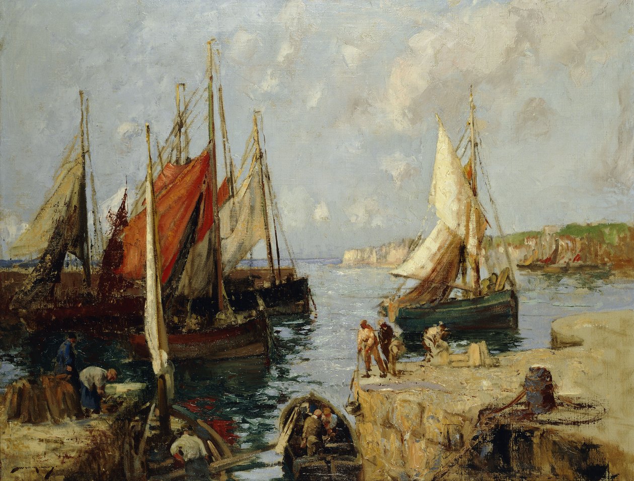 Barcos de Mexilhão, Honfleur de William Lee Hankey