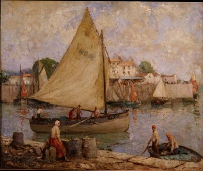 Fora para o pesqueiro, Honfleur de William Lee Hankey