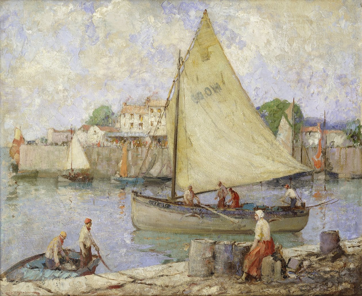 Fora para o pesqueiro, Honfleur de William Lee Hankey