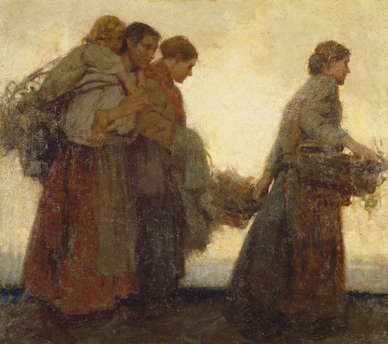 Sobre os diques, c.1910 (óleo sobre tela) de William Lee Hankey