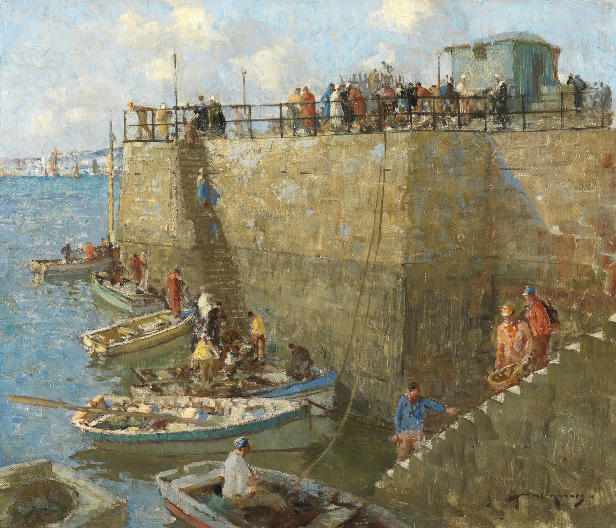 Pequeno Artesanato, Concarneau (óleo sobre tela) de William Lee Hankey