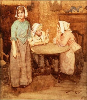 A Aldeia Deserta (aguarela sobre papel) de William Lee Hankey