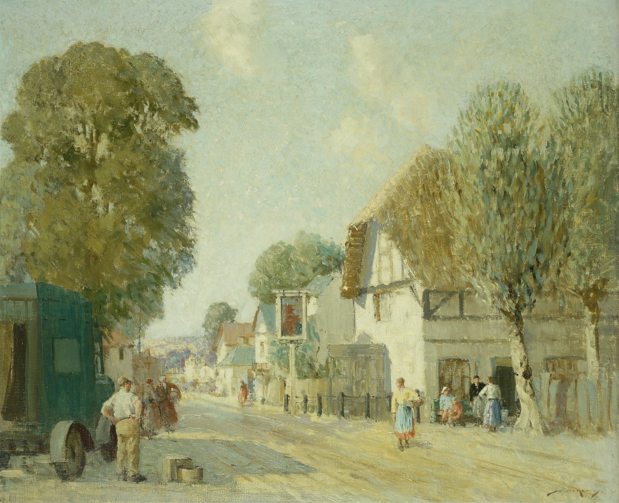 A Pousada em Avebury (óleo sobre tela) de William Lee Hankey