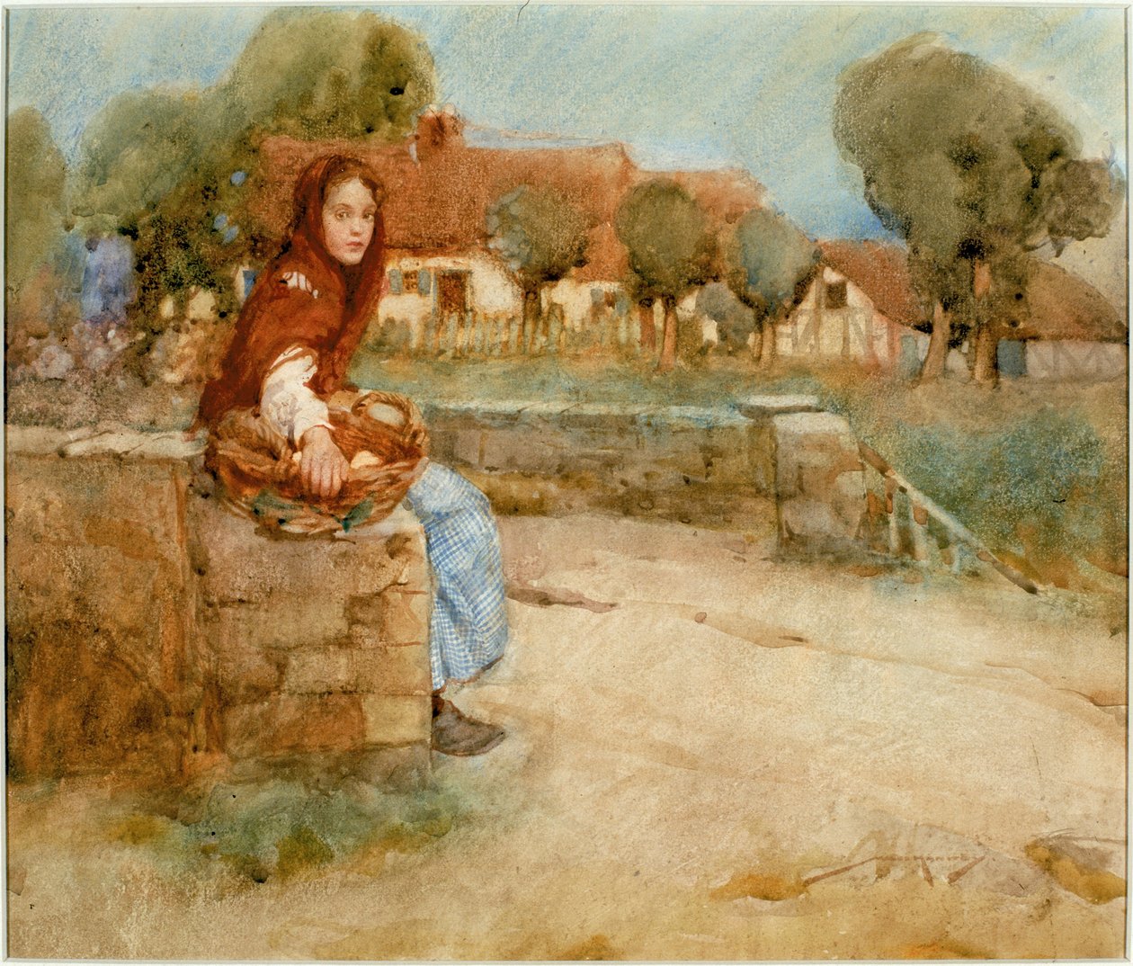 O Tempo era Jovem (lápis e aguarela a bordo) de William Lee Hankey