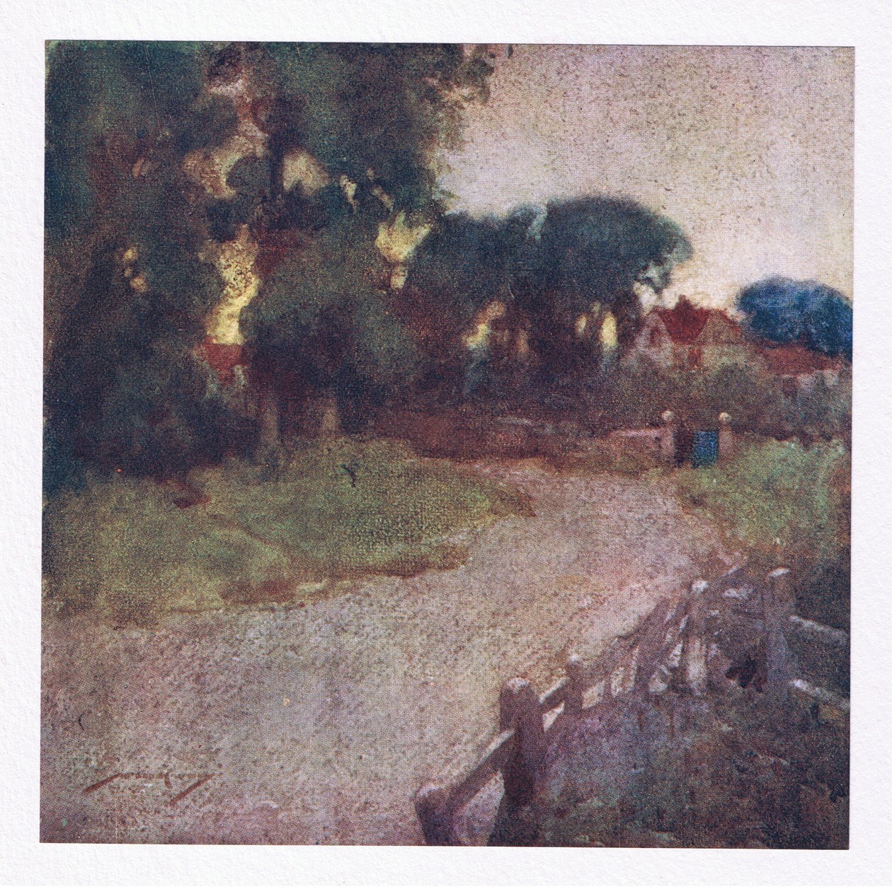 Ali, onde alguns arbustos rasgados o local revela, os pregadores da aldeia pregam a modesta rosa mansão (cor litho) de William Lee Hankey