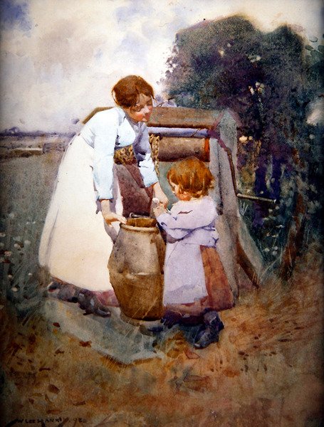 Duas raparigas no poço de William Lee Hankey
