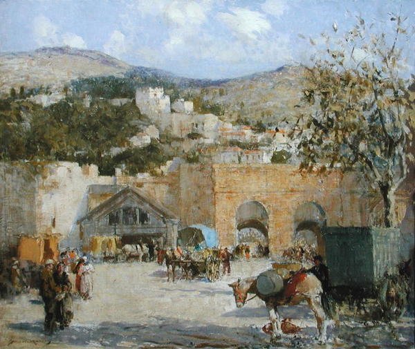 Aguadeiros em Gibraltar (óleo sobre tela) de William Lee Hankey