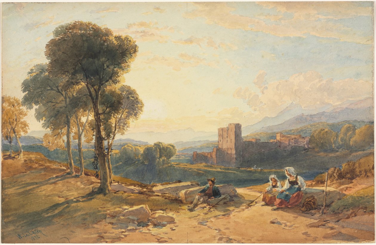 Paisagem, Itália, 1872. de William Leighton Leitch