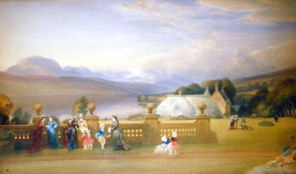 O Jardim do Sr. Muir no Gareloch (aguarela no papel) de William Leighton Leitch