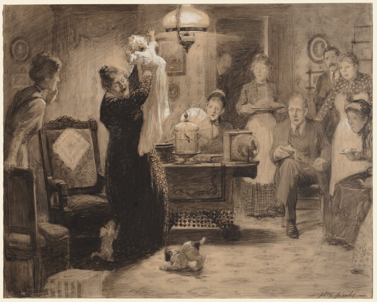 Esboço para ilustração The Stationary Baby, 1912. de William Leroy Jacobs