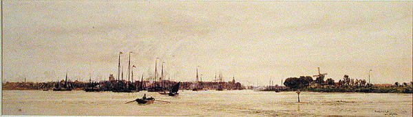 Dordrecht (aguarela sobre papel) de William Lionel Wyllie