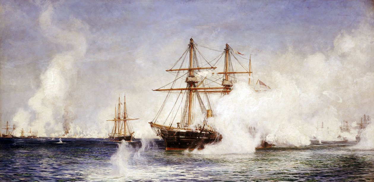 HMS "Condor" durante o bombardeamento de Alexandria (Egipto), 11 de julho de William Lionel Wyllie