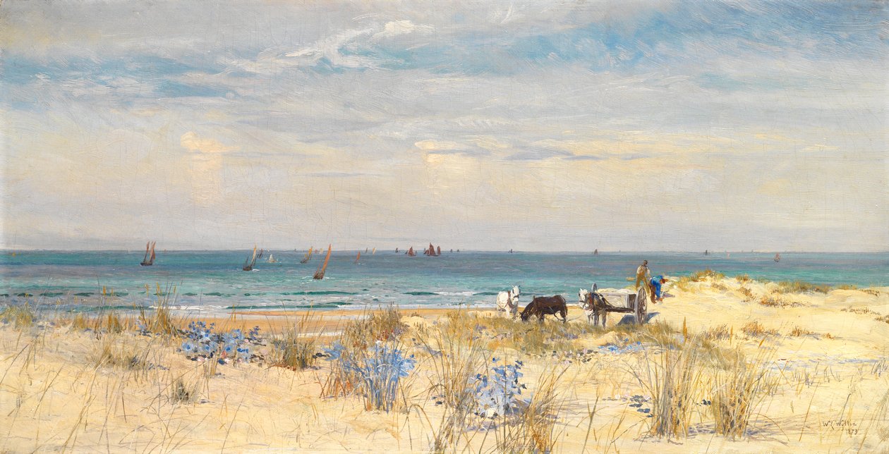 Colhendo a terra e o mar, 1873 de William Lionel Wyllie