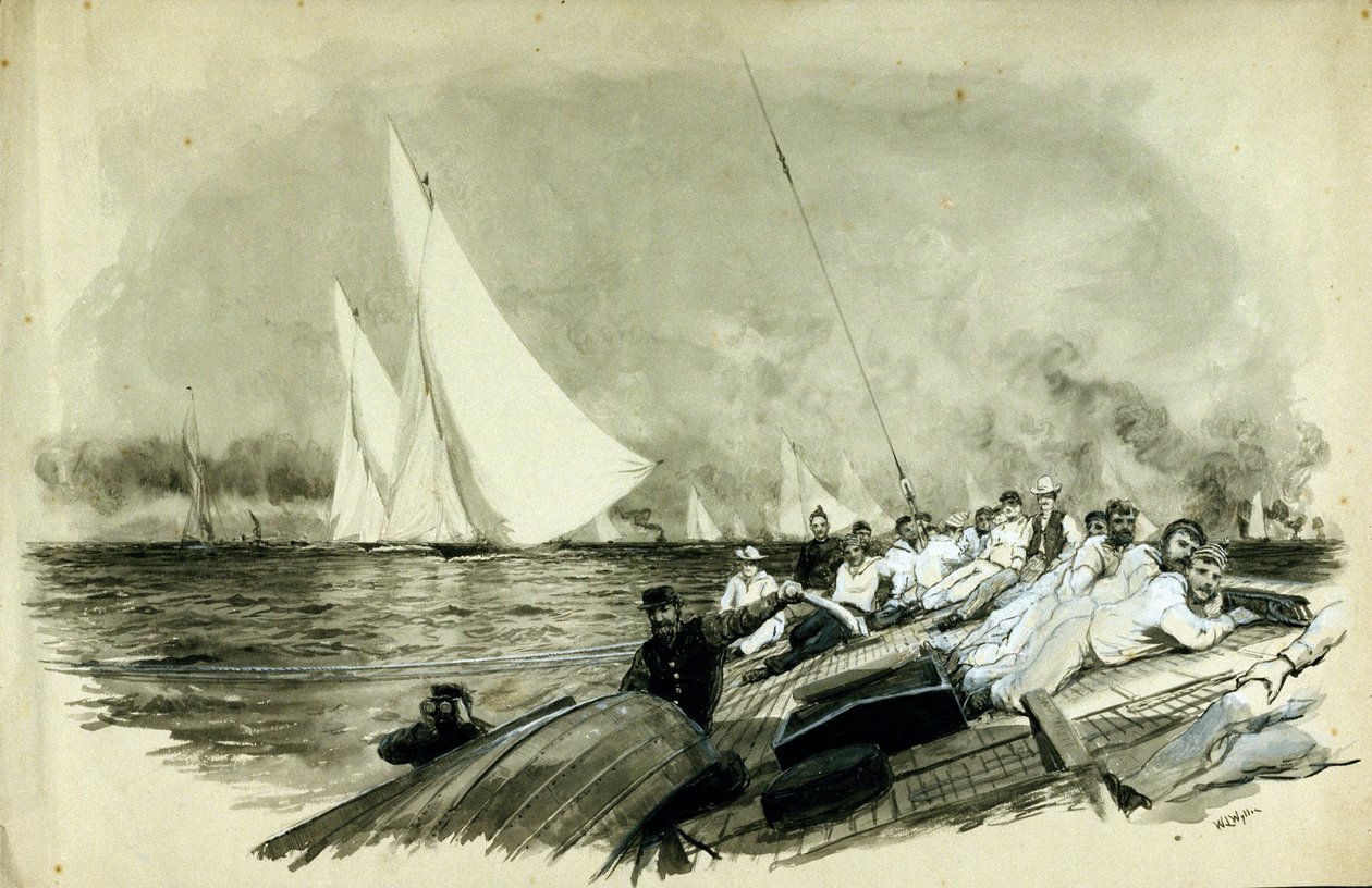 O barco de corrida de Lord Dufferin (Frederick Temple Hamilton-Temple-Blackwood de William Lionel Wyllie