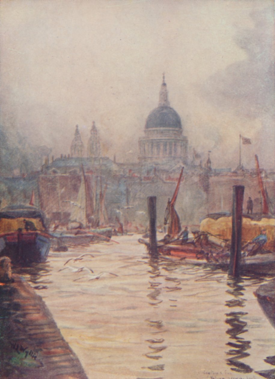 Catedral de São Paulo, Londres, 1910 de William Lionel Wyllie