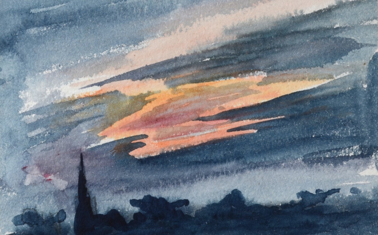 Tempestade ao pôr do sol de William Lionel Wyllie