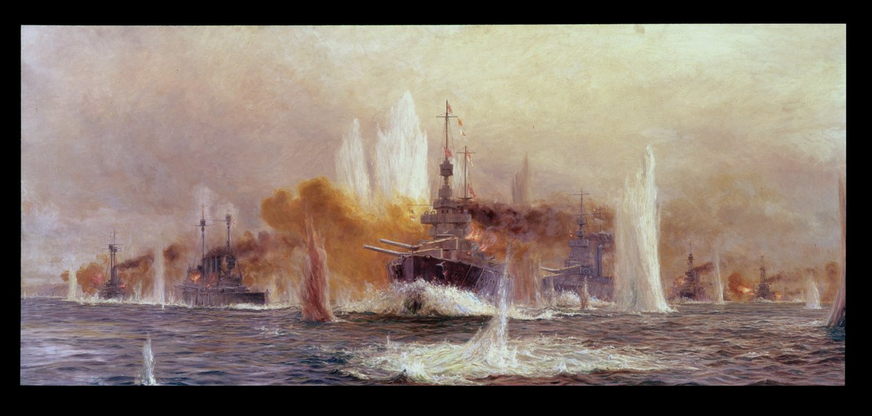 A Batalha da Jutlândia em 1916 de William Lionel Wyllie