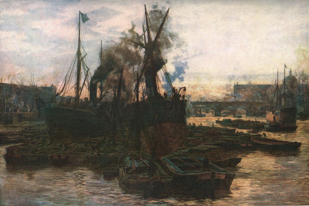 The Pool of London, final do século XIX-início do século XX, c1930. de William Lionel Wyllie