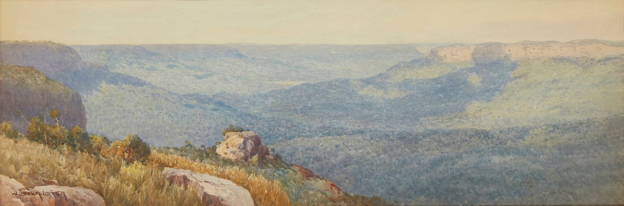 As Montanhas Azuis (aquarela) de William Lister