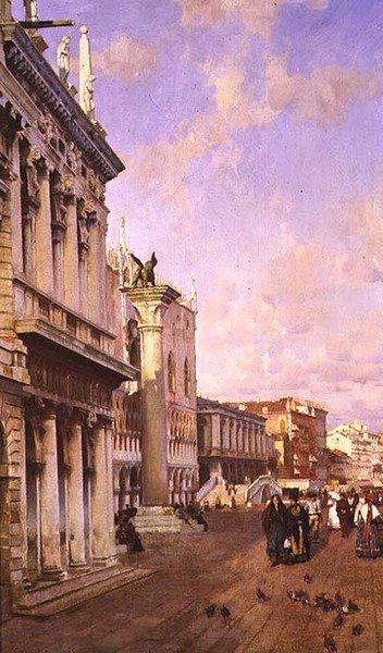 O Leão de São Marcos, Veneza de William Logsdail