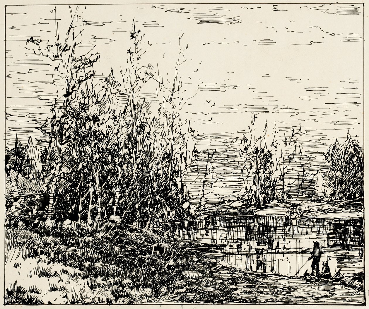 Edge of a Pond de William Louis Jnr. Sonntag