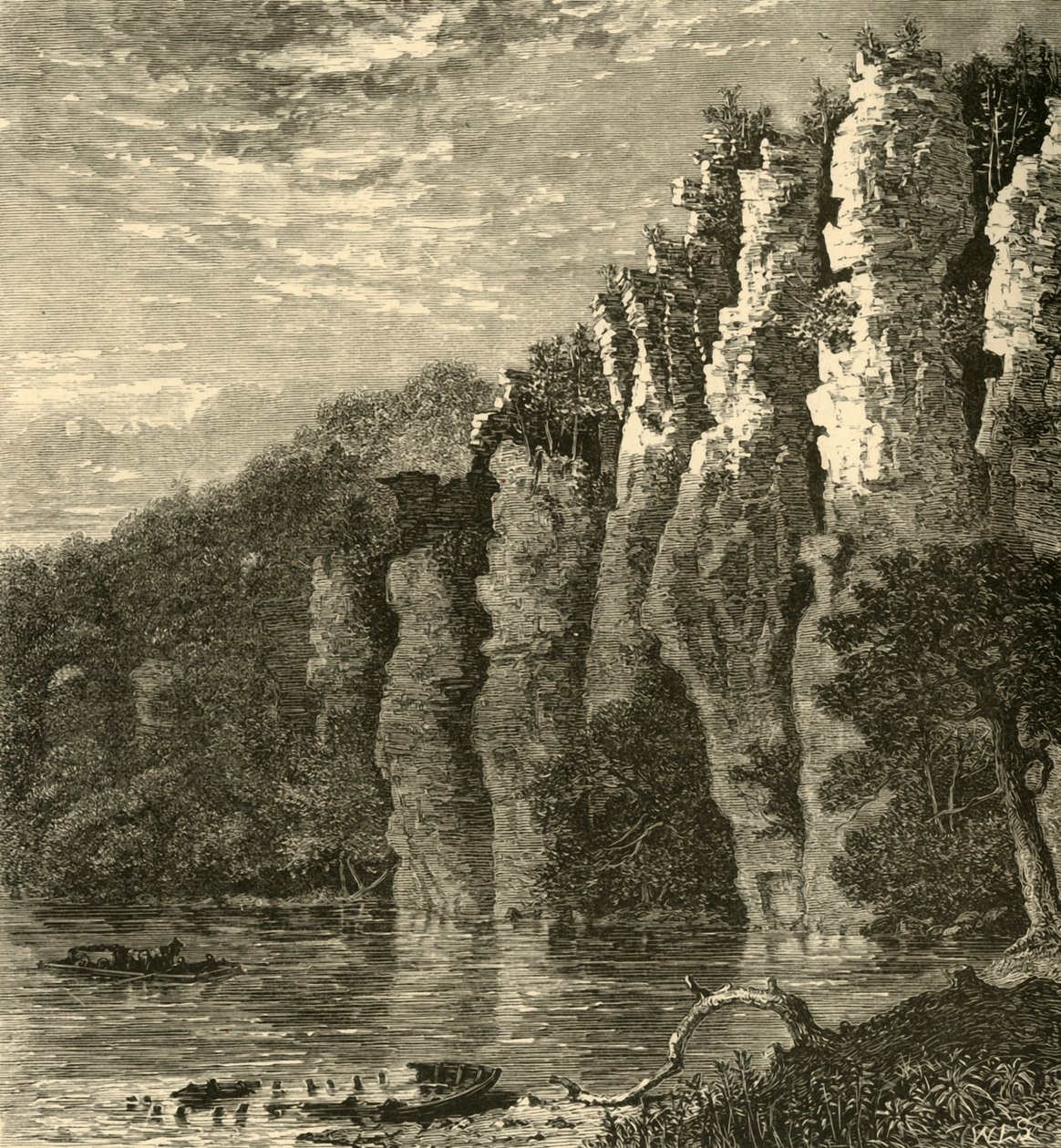 "Anvil Cliff", 1872.   de William Ludwell Sheppard