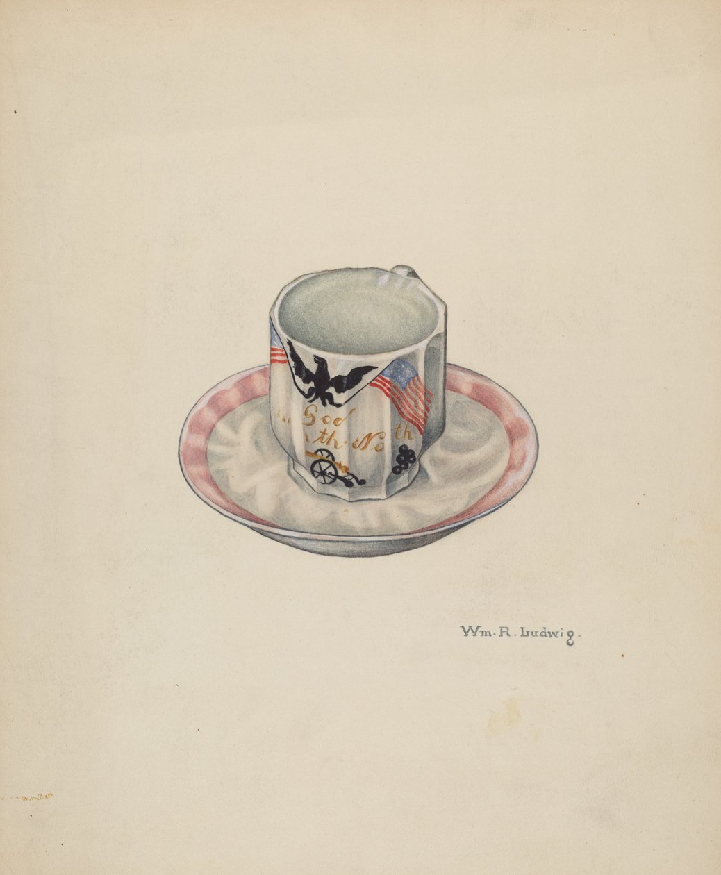 Cup and Saucer, c. 1940. de William Ludwig