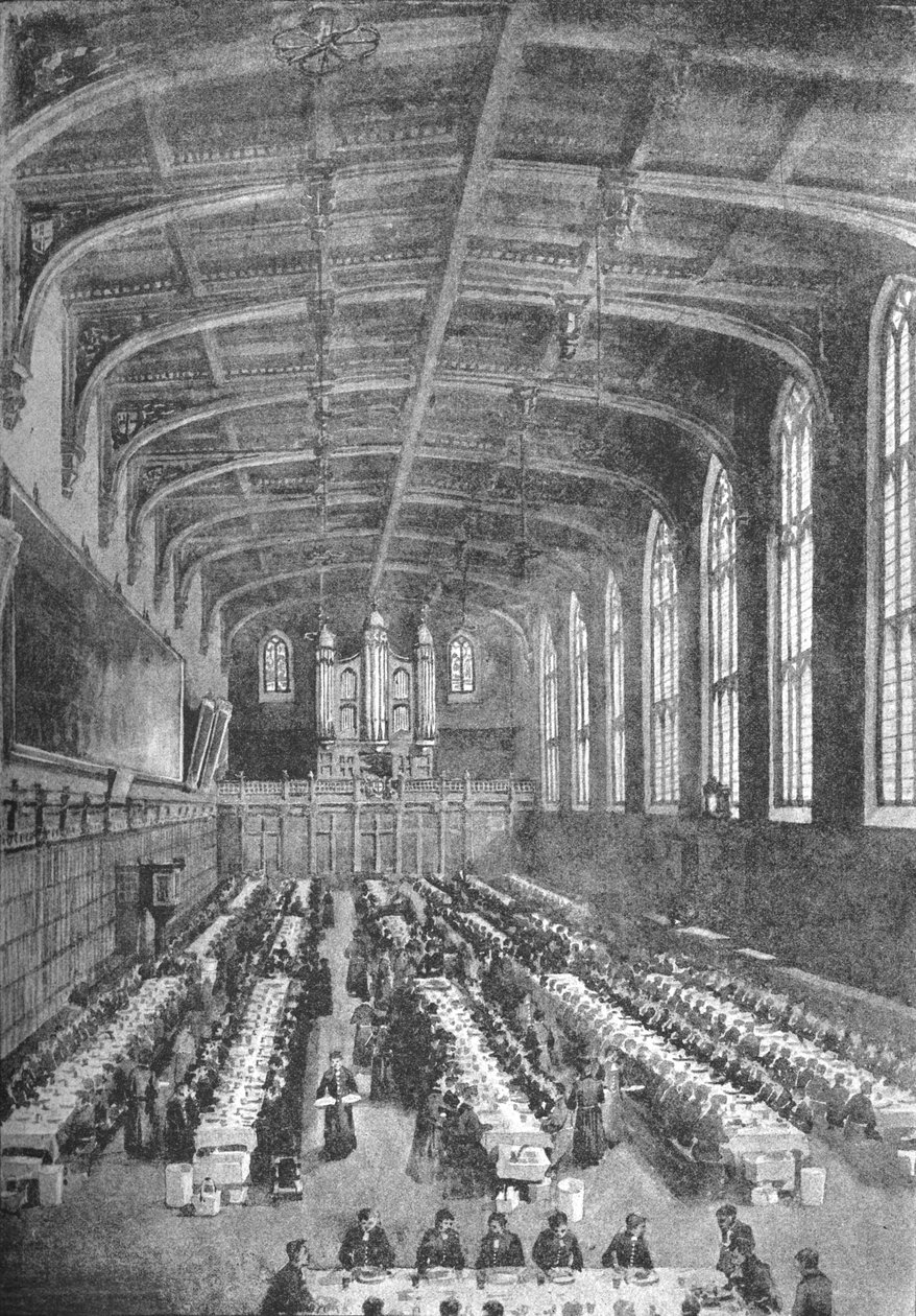 Hospital Christs, Great Hall - Meninos no jantar, 1891 de William Luker