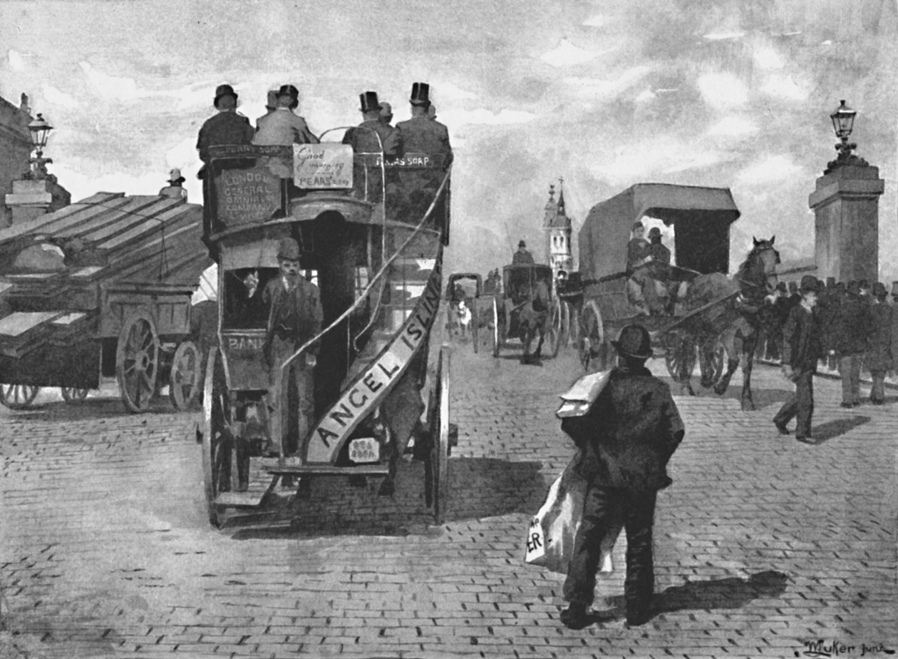 Ponte de Londres, sul, 1891 de William Luker