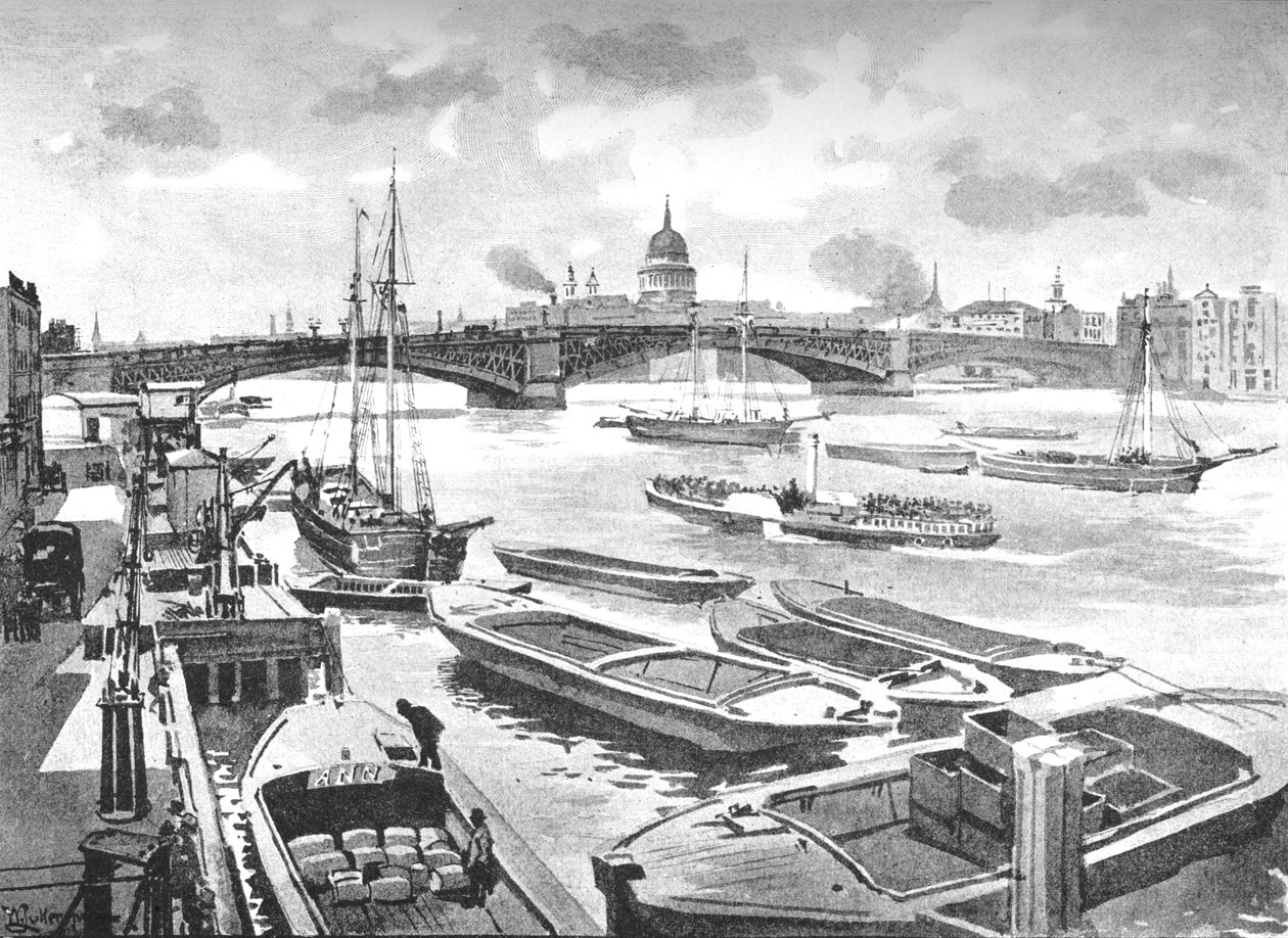 Ponte de Southwark, 1891 de William Luker