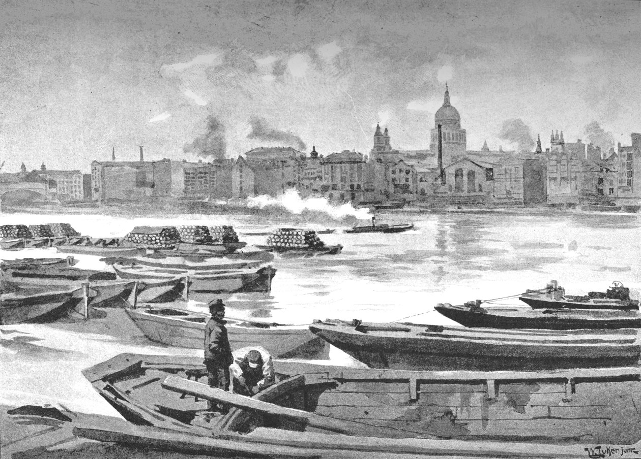 Catedral de São Paulo da margem sul do rio, 1891 de William Luker