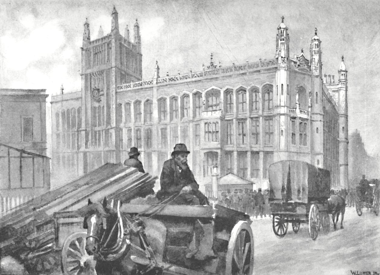 O escritório de registro, Fetter Lane, 1891 de William Luker