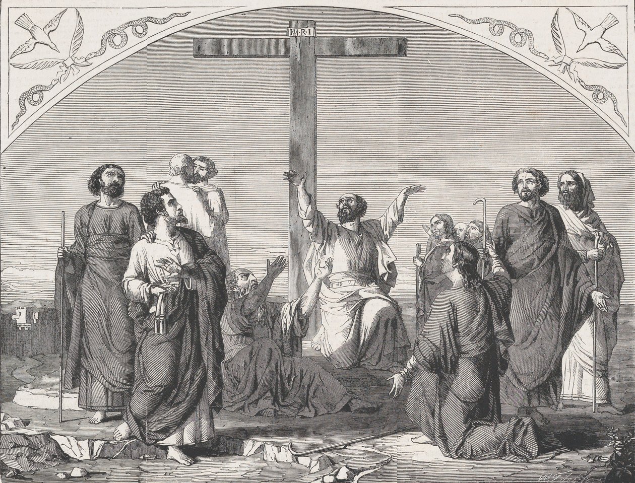 A Missão dos Apóstolos, do Illustrated London News, 30 de outubro de 1865. de William Luson Thomas