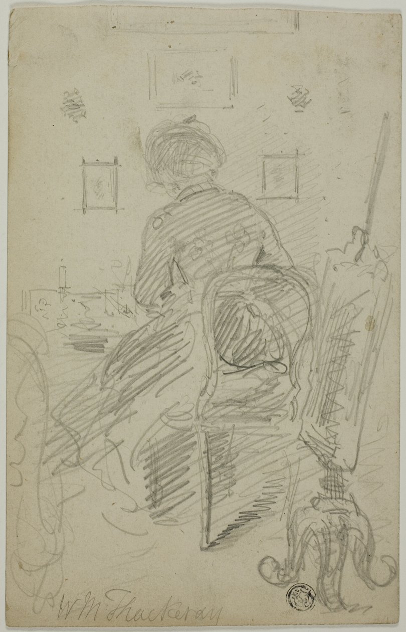 Escrita de senhora (vista traseira) de William Makepeace Thackeray