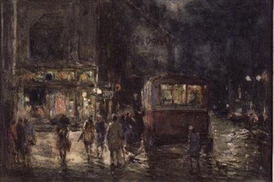 The Picture House, A Rainy Night, Kendal de William Manners