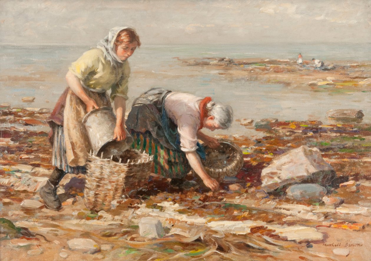 Colectores de mexilhões (óleo sobre tela) de William Marshall Brown