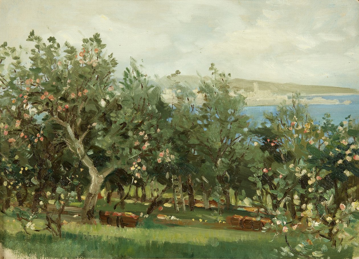 Um pomar de maçãs (óleo sobre tela) de William Matthew Hale