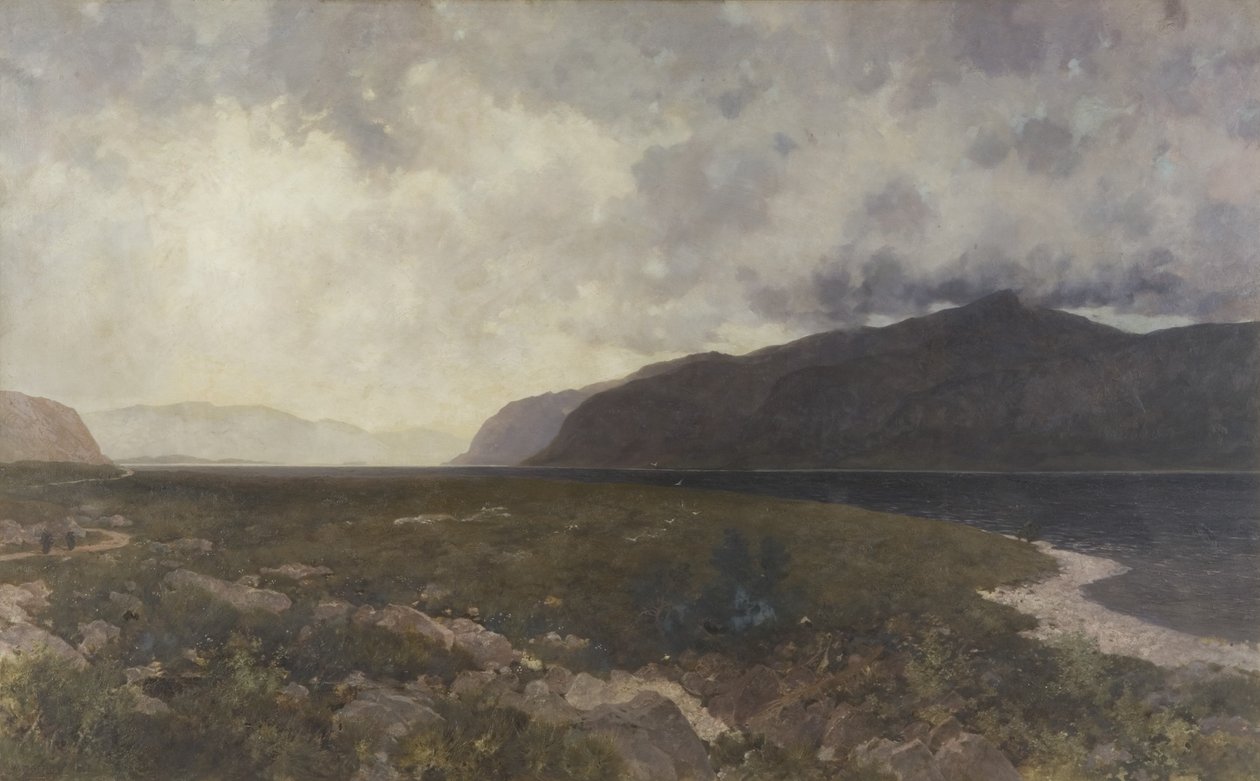 Loch Maree from Grudie Bridge, c.1905 (óleo sobre tela) de William Matthew Hale