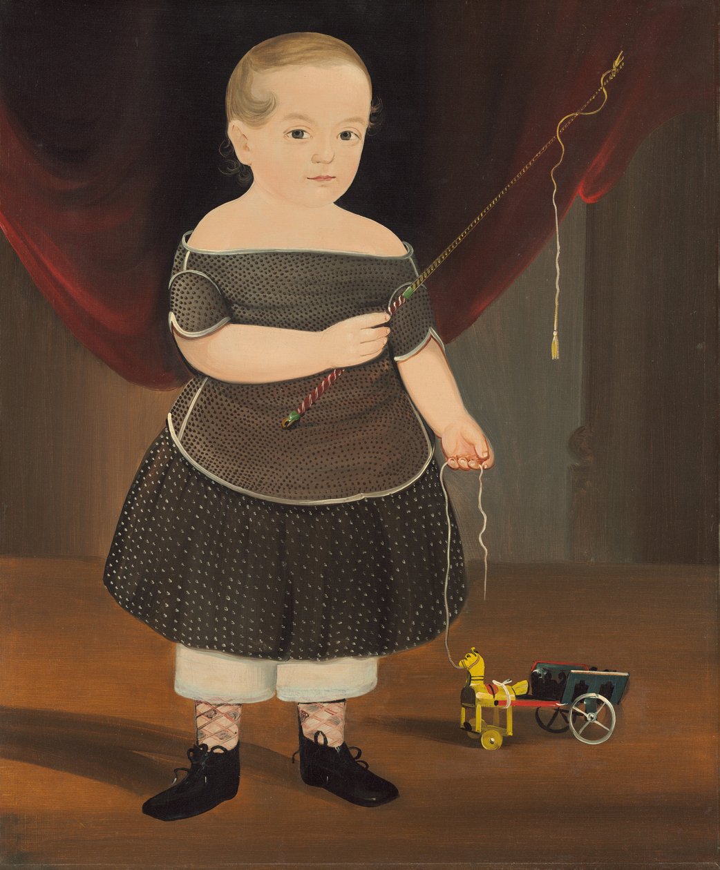 Rapaz com Cavalo de Brinquedo e Carrinha, c. 1845. de William Matthew Prior
