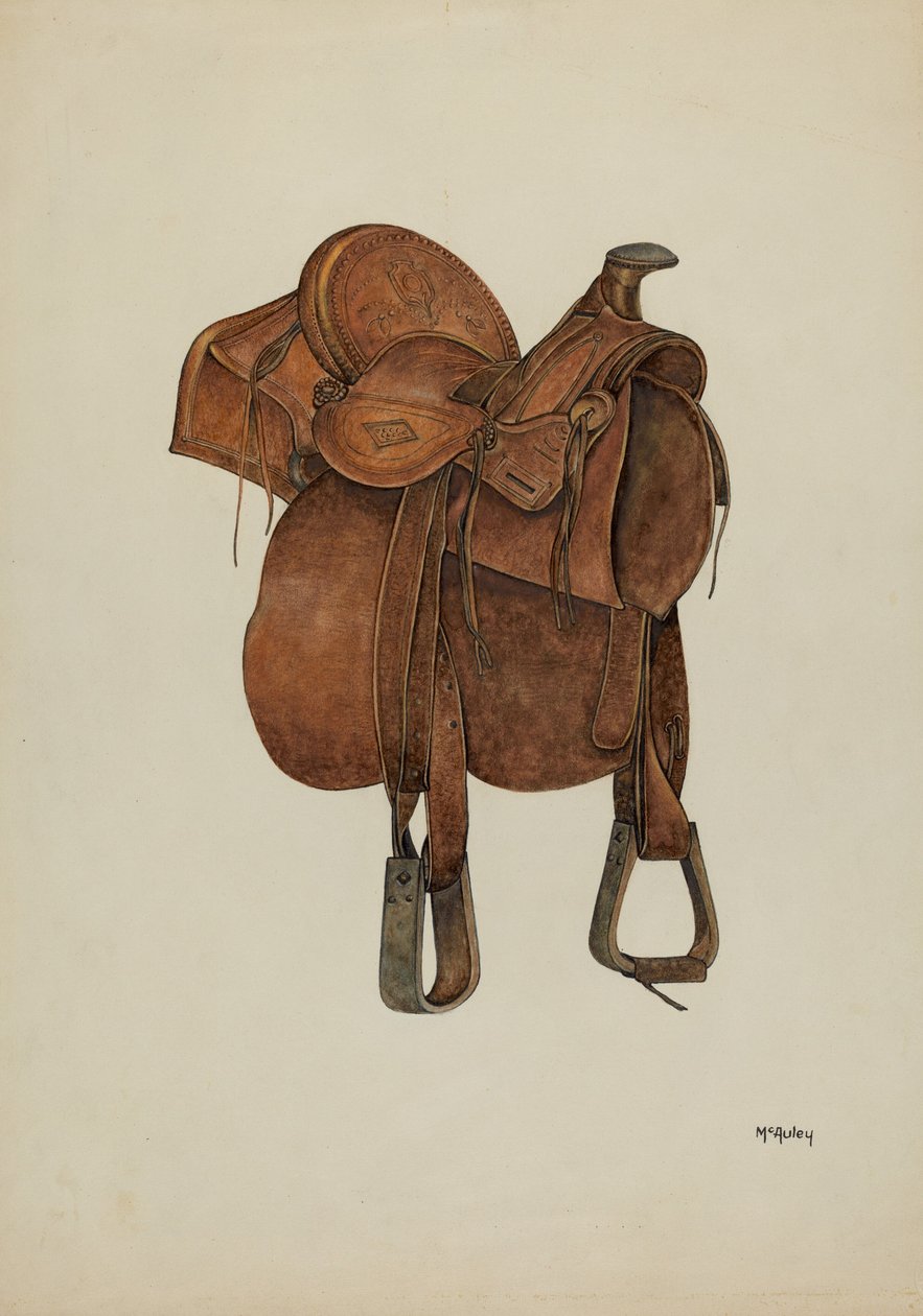 Leather Saddle, c. 1940. de William McAuley