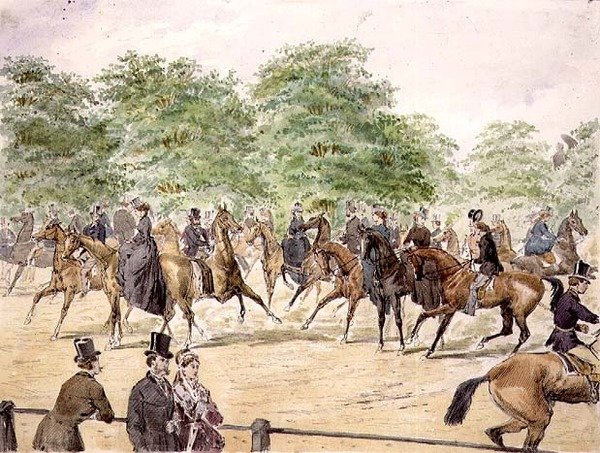 Equitação em linha podre (aguarela) de William McConnell