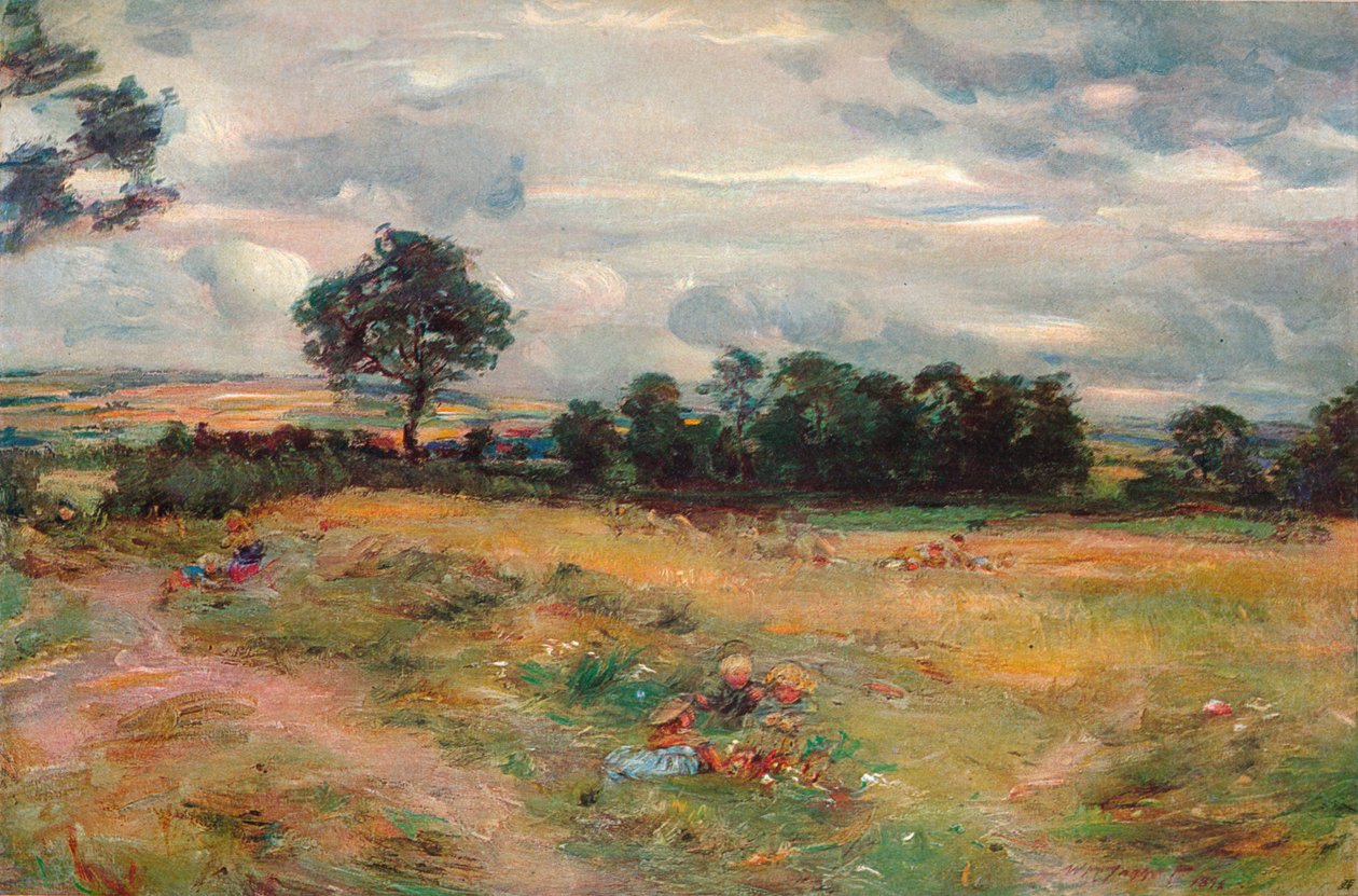 Colheita em Broomieknowe, 1896 de William McTaggart