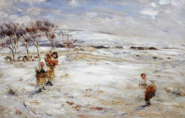 Neve em Abril (óleo sobre tela) de William McTaggart