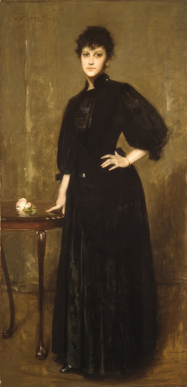 Senhora de preto de William Merritt Chase
