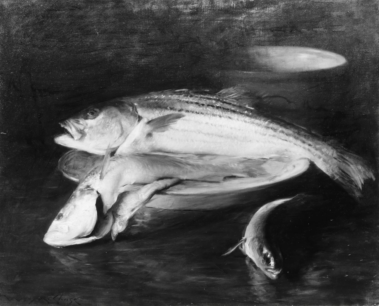 Peixes, até 1910. de William Merritt Chase